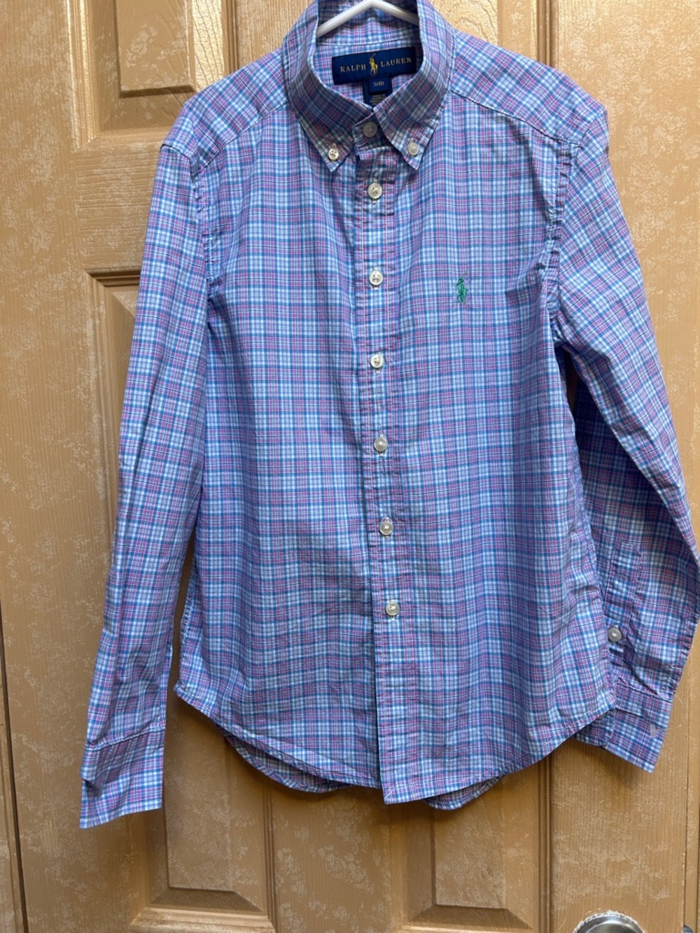 RALPH LAUREN BOYS PLAUD BUTTON DOWN SIZE S (8) NWOT